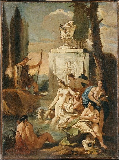 Diana and Acteon van Giovanni Battista (Giambattista) Tiepolo