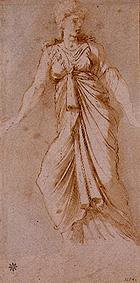 Fliehende weibliche Gewandfigur van Girolamo da Carpi