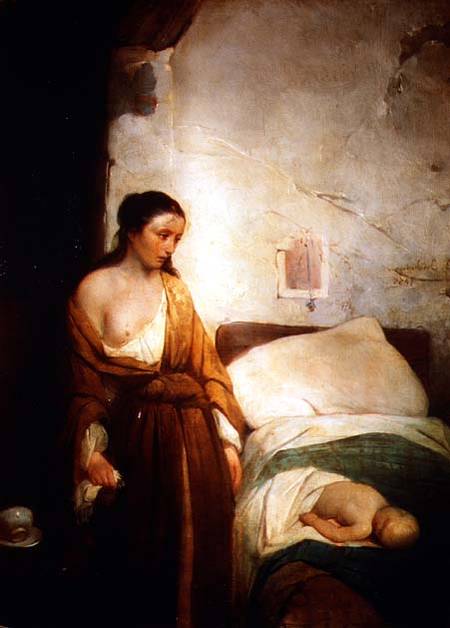 Poor Mother van Girolamo Induno
