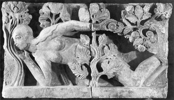 Eve, fragment of the lintel from the portal of the Cathedral of St. Lazare van Gislebertus