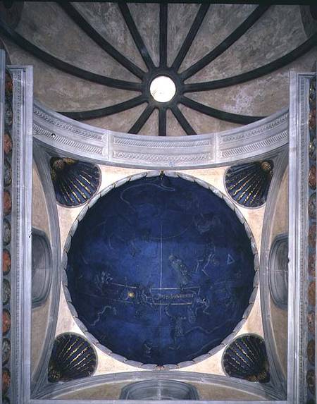 The Path of the Sun through the stars on the night of the 4th July 1442, from the soffit above the a van Giuliano d'Arrighi Pesello