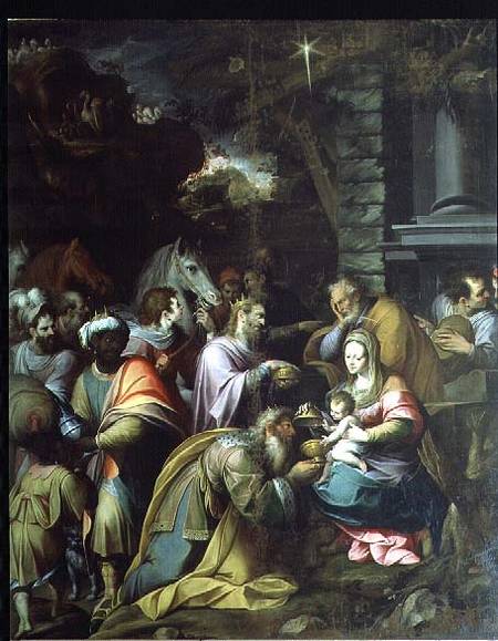 The Adoration of the Magi (panel) van Giulio Cesare Procaccini