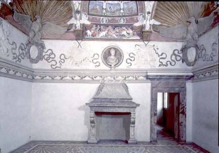 View of the Camera delle Aquile van Giulio Romano