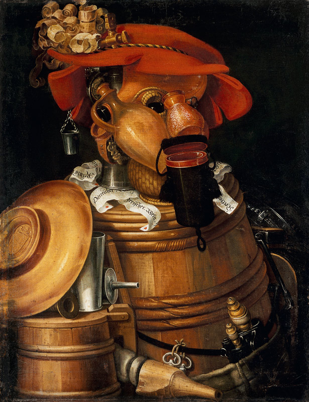 The Waiter: An Anthropomorphic Assembly Of Objects Related To Winemaking van Giuseppe Arcimboldo