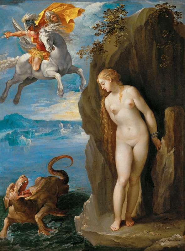 Perseus Rescuing Andromeda van Giuseppe Cesare