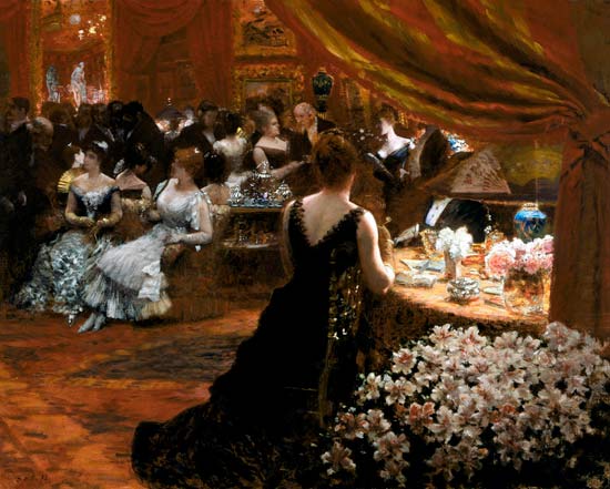 The Salon of Princess Mathilde (1820-1904) van Giuseppe or Joseph de Nittis