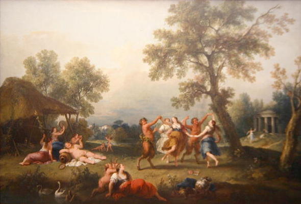 Bacchanal (oil on canvas) van Giuseppe Zais