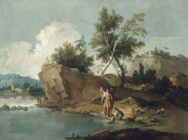 G.Zais, Landschaft mit Tobias u.Engel van Giuseppe Zais