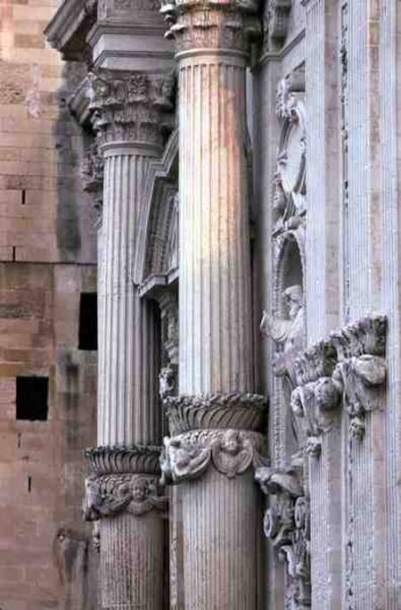 Detail of the Portal Columns from the Duomo van Giuseppe Zimbalo