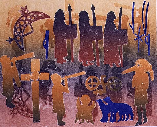 Pictish Ceremony, 1996 (monotype)  van Gloria  Wallington