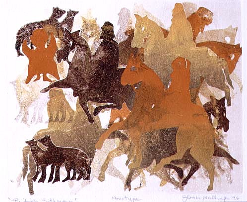 Pictish Gathering, 1996 (monotype)  van Gloria  Wallington