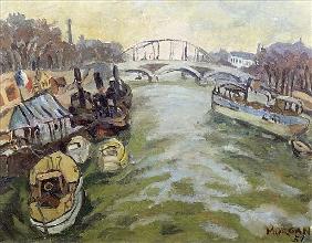 The Seine at Paris, 1951 (oil on canvas) 