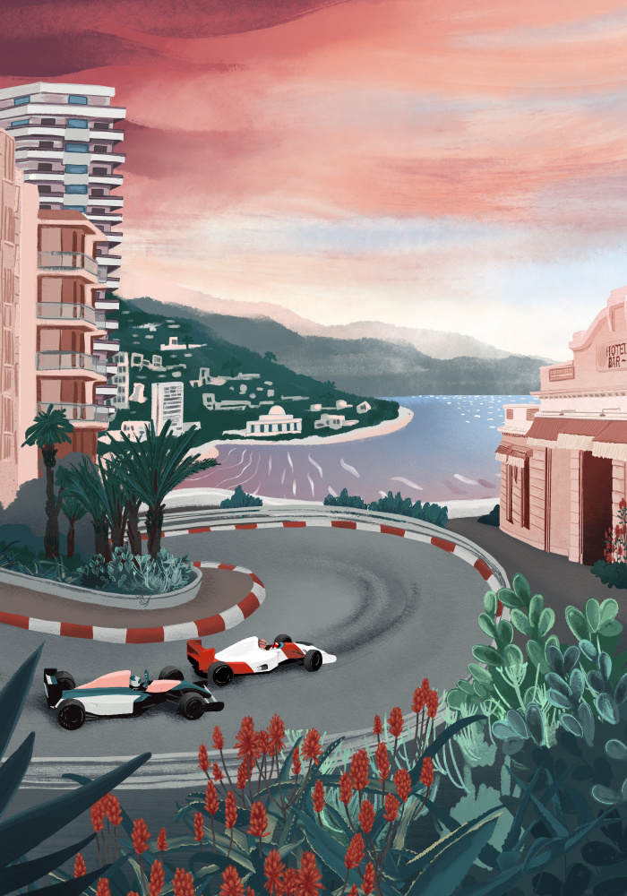 Monaco Circuit van Goed Blauw