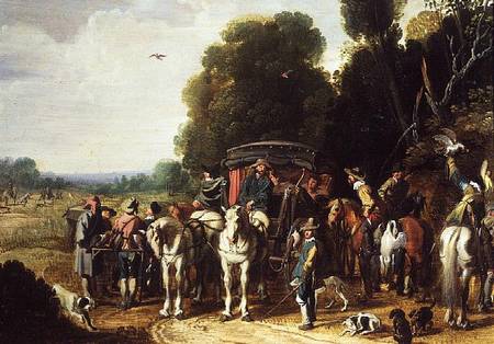A Hunting Party  (pair with 59985) van Govaert Jansz