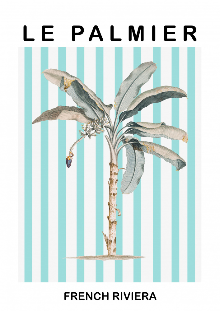 Striped Palm Tree van Grace Digital Art Co