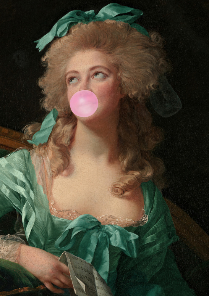 Madame Bubble-Gum van Grace Digital Art Co