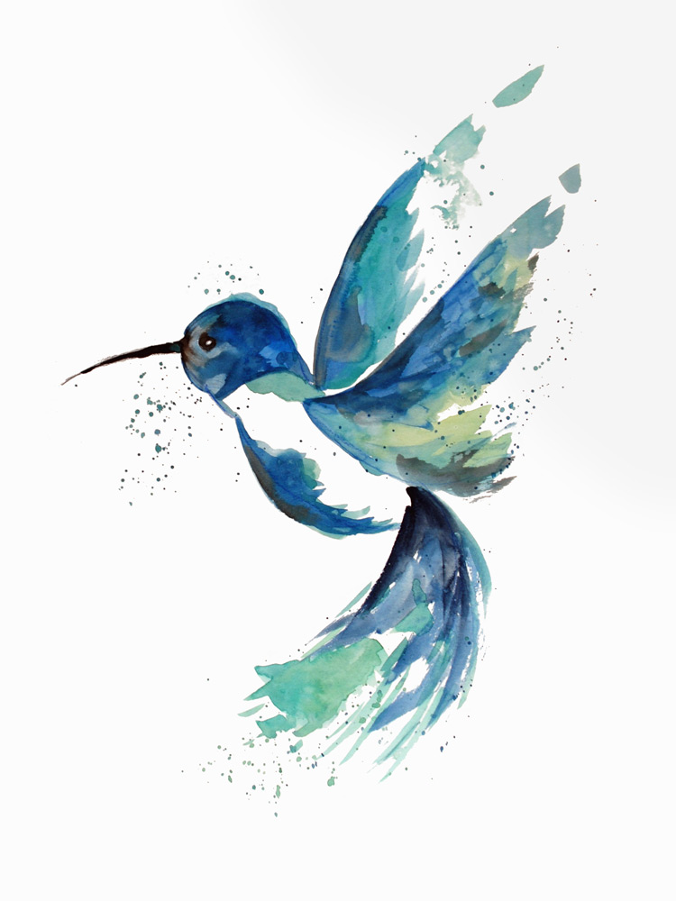 Blue Hummingbird van Sebastian  Grafmann