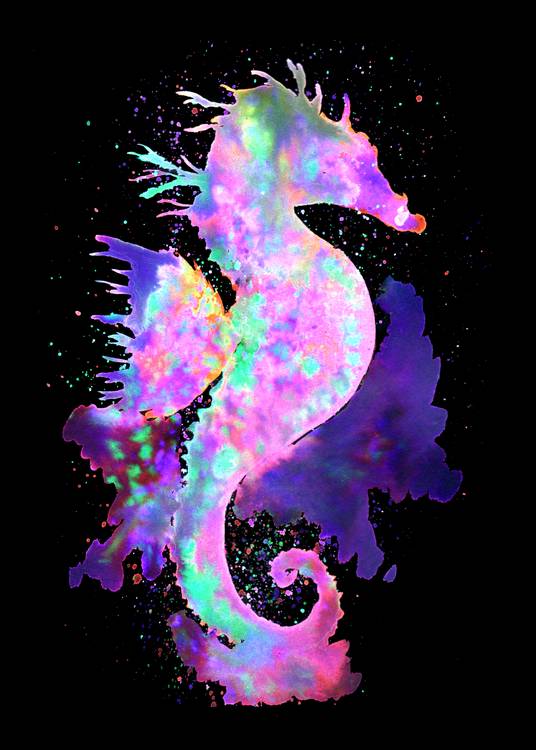 Magic Seahorse Space Nebula van Sebastian  Grafmann