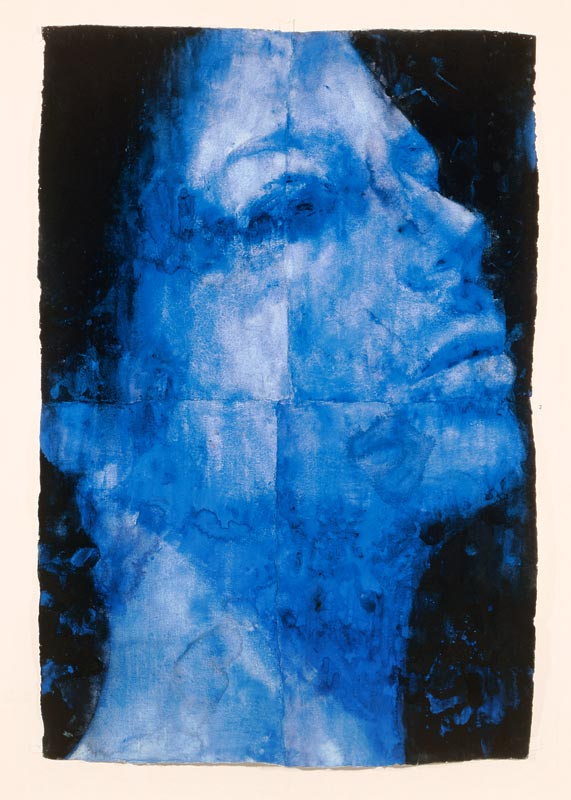 Blue Head, 1998 (w/c on handmade indian paper)  van Graham  Dean