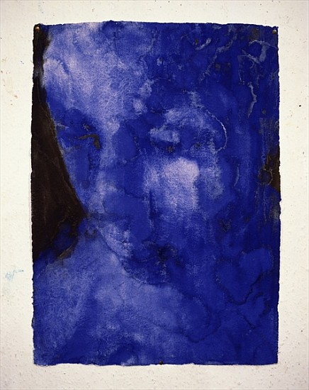 Small Blue Head, 1998 (w/c on indian handmade paper)  van Graham  Dean