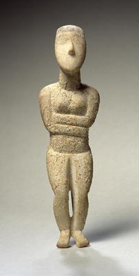 Cycladic figure, Early Spedos, c.2700 BC (marble) (see also 257633) van Greek