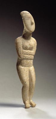 Cycladic figure, Early Spedos, c.2700 BC (marble) (see also 257632) van Greek