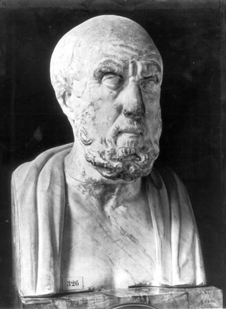Bust of Hippocrates (c.460-c.377 BC) van Greek