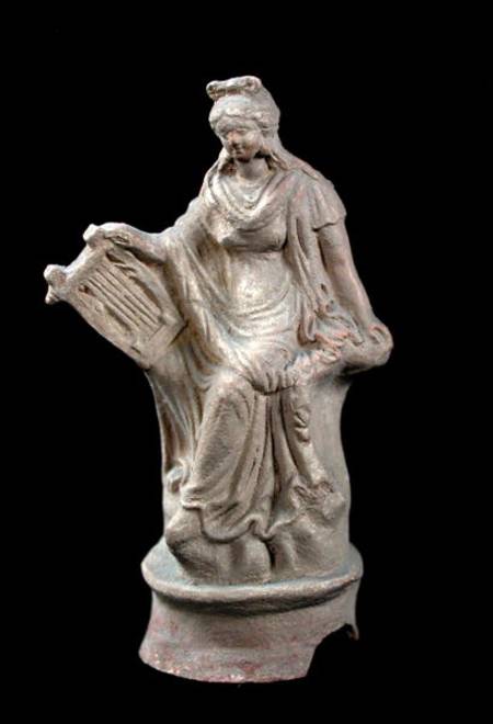 Statuette of Erato seated, from Myrina, Turkey van Greek