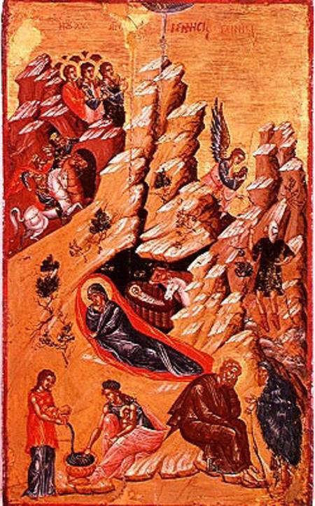 Icon depicting the Nativity van Greek School