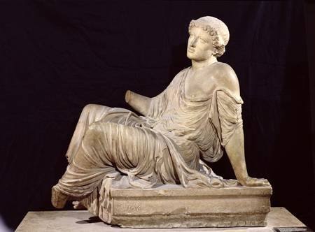 Woman seated on a altar, 'The Supplicant Barberini' van Greek School