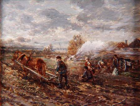 Winter Ploughing van Gregor von Bochmann