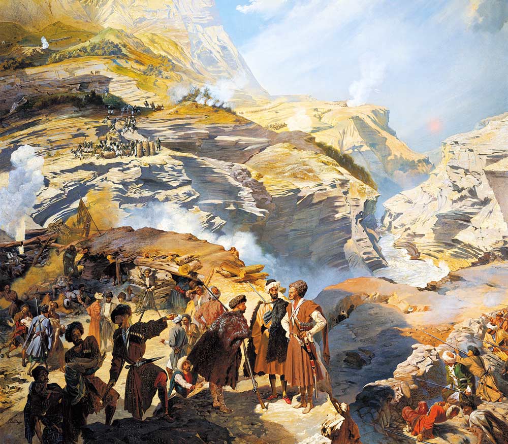 The Russo-Circassian Battle of Akhatla on May 8, 1841 van Grigori Grigorevich Gagarin
