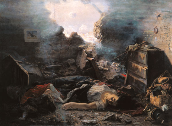Die Einnahme von Sewastopol 1854 van Grigorij Grigorievich Mjasojedow