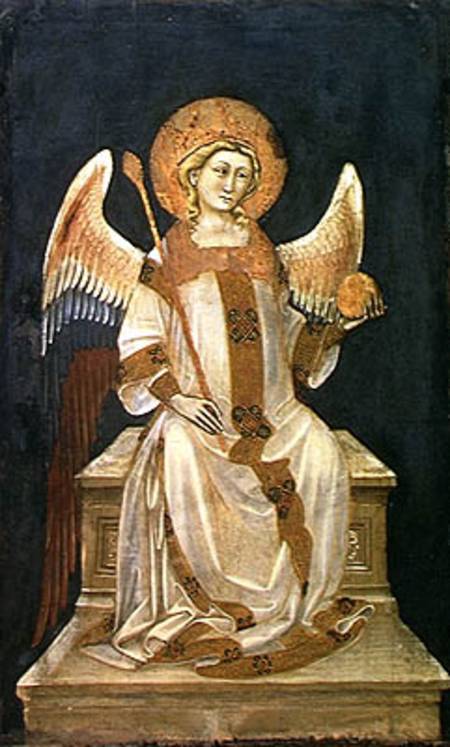 Angel Seated on a Throne, the Orb in one hand, the Sceptre in the other van Guariento d` Arpo