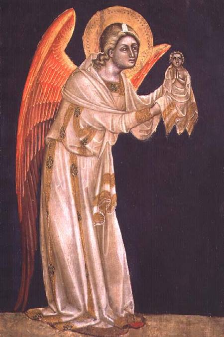 Angel (tempera on panel) van Guariento d` Arpo