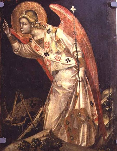 The Archangel Gabriel (tempera on panel) van Guariento d` Arpo
