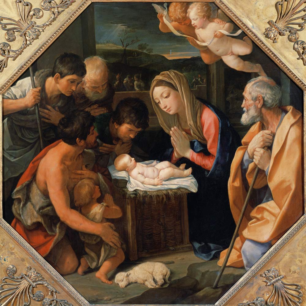 The Adoration of the Shepherds van Guido Reni