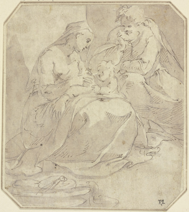 Holy family van Guido Reni