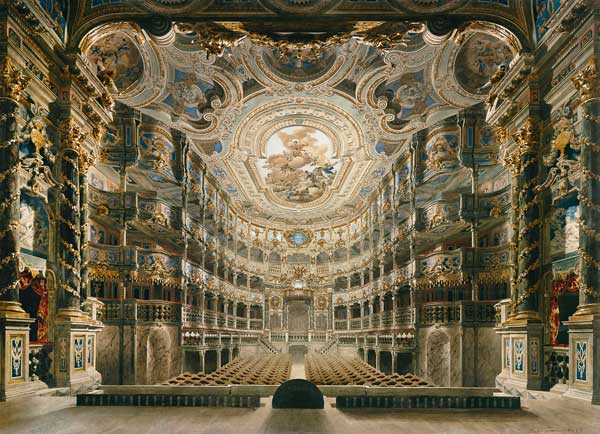 Innere Ansicht des Markgräflichen Opernhauses Bayreuth. van Gustav Bauernfeind