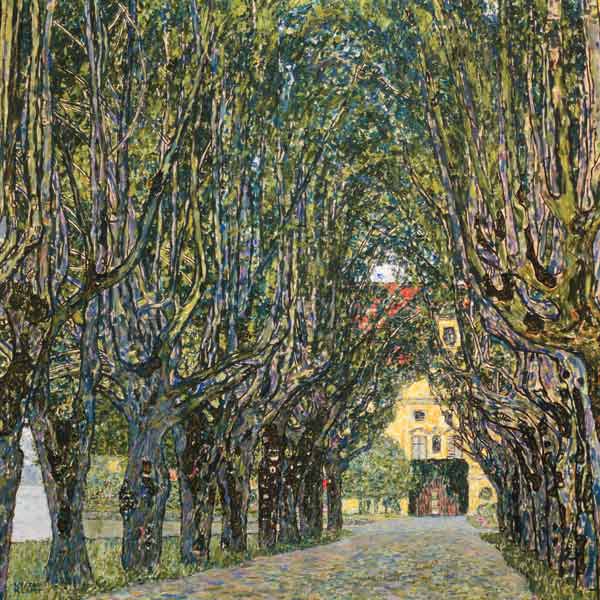 Laan in het park van kasteel Kammer van Gustav Klimt