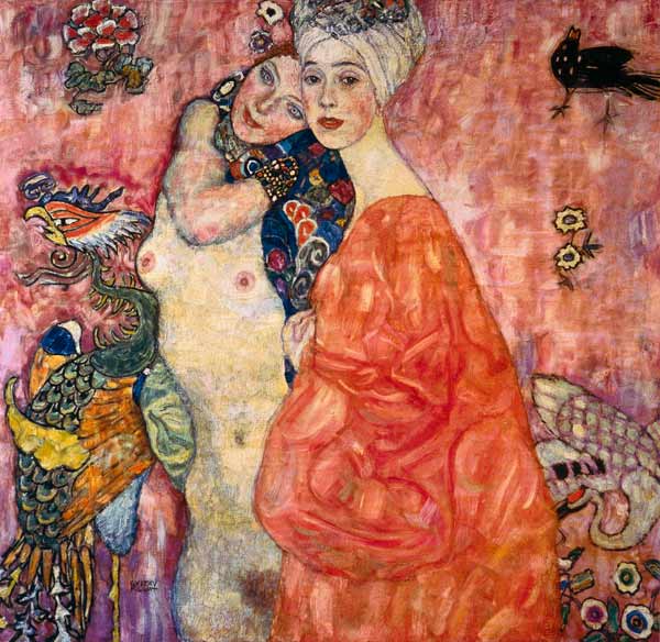 De vriendinnen - Gustav Klimt van Gustav Klimt