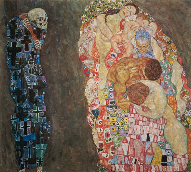 Leven en dood voltooid van Gustav Klimt
