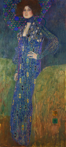 portret van Emilie Floge van Gustav Klimt