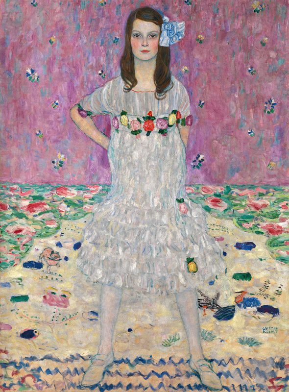 Portret van Mäda Primavesi  van Gustav Klimt