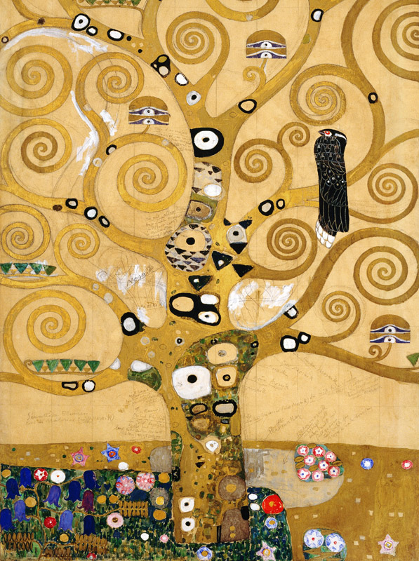 De levensboom ( Middel deel ) van Gustav Klimt