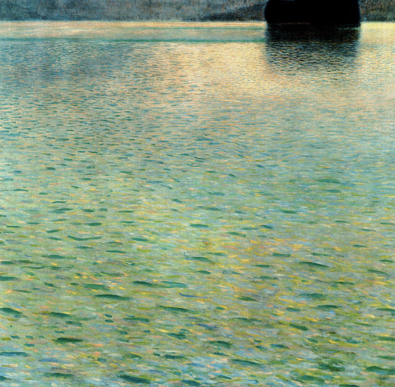 Eilanden in Attersee van Gustav Klimt