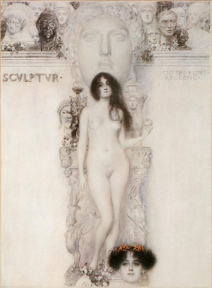 Reinzeichnung für die Allegorie van Gustav Klimt