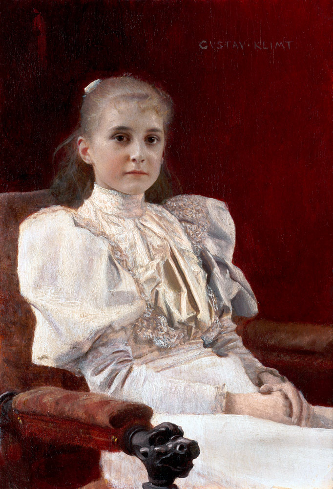 Seated Young Girl van Gustav Klimt