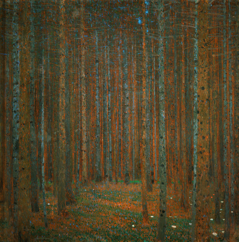 Dennenbos van Gustav Klimt
