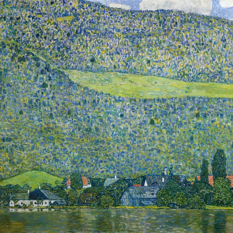 Unterach am Attersee van Gustav Klimt